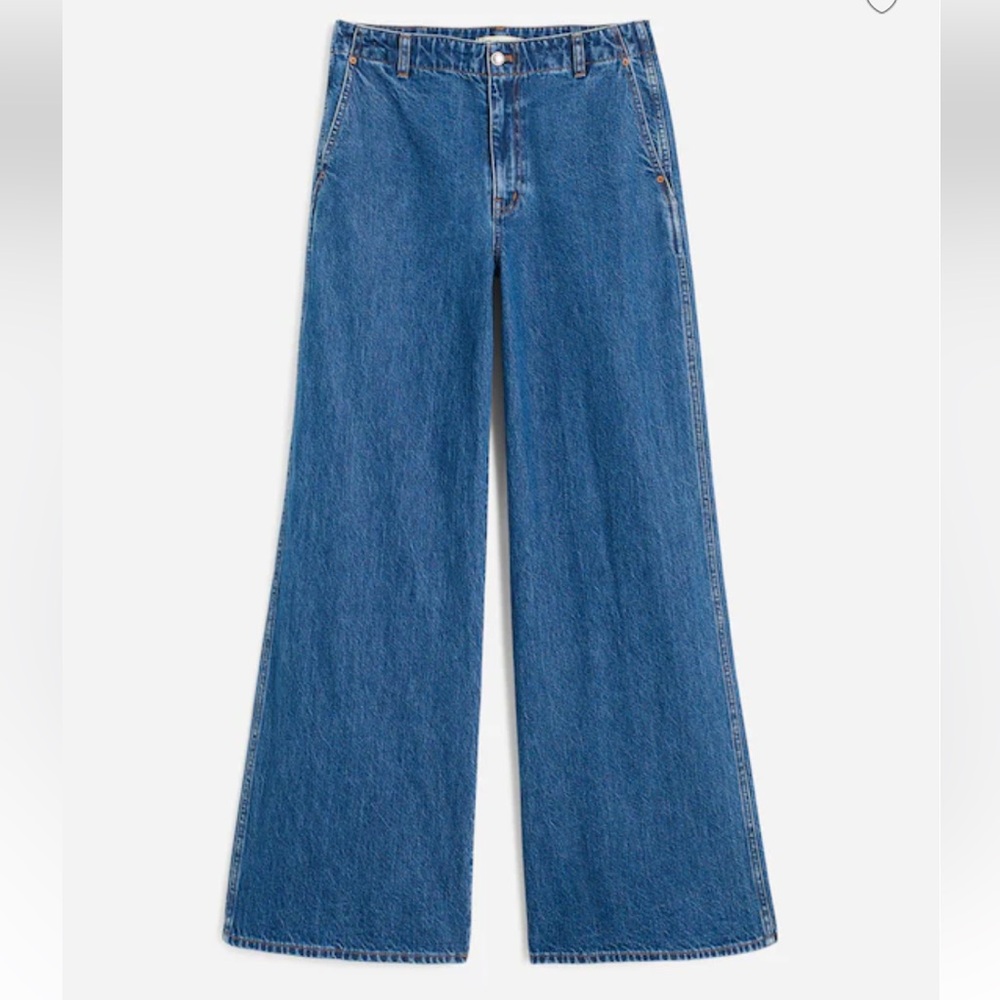 Madewell Wide-Sweep Denim Trousers - Picture 4 of 4
